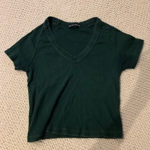 Forest green Brandy Melville cropped t-shirt